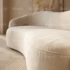Aureli Velvet 3-Seater Sofa – Beige