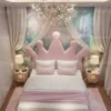 Queensa Queen Upholstered Bed – Pink