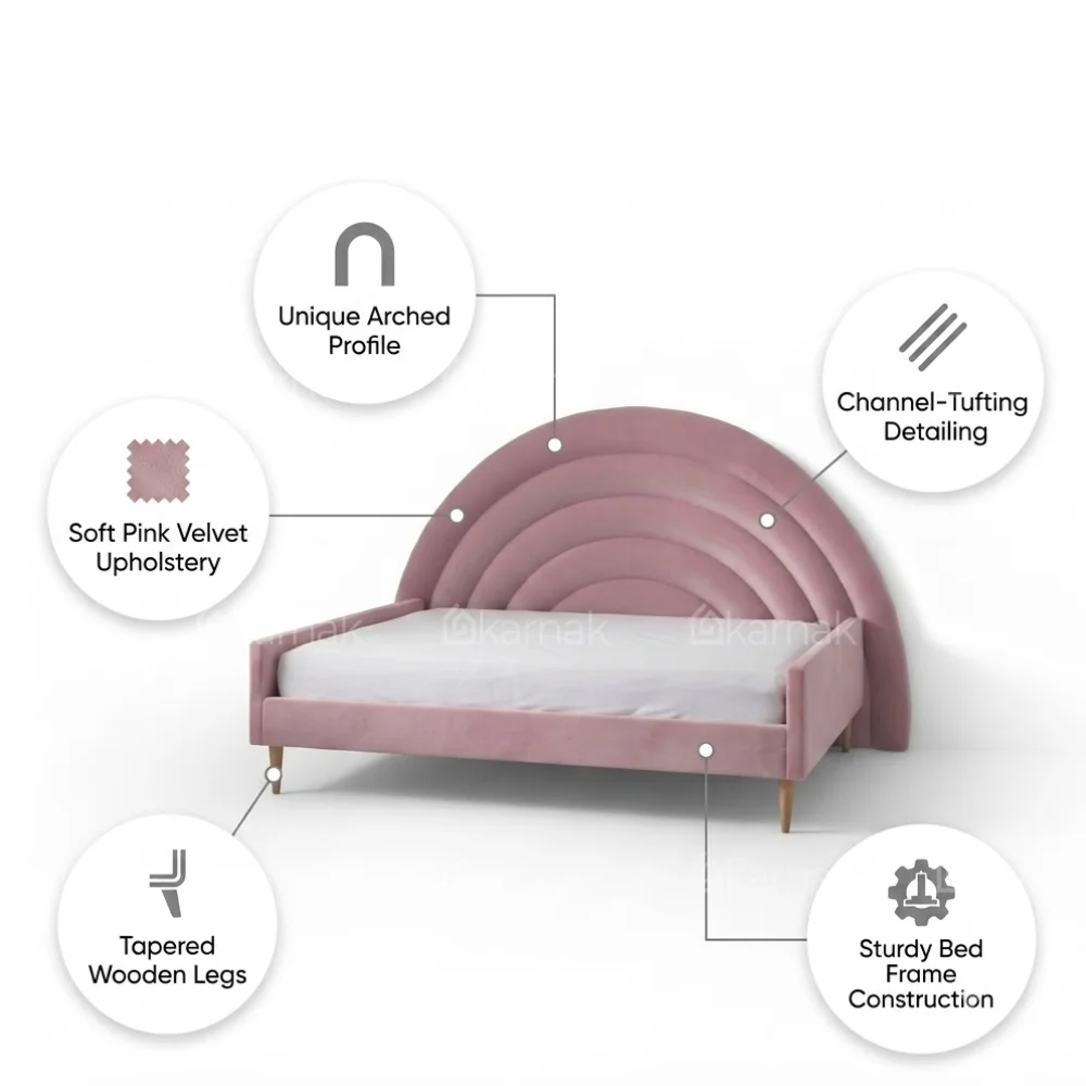Rainovia Rainbow Kids Bed – Pink