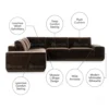 Inora 4-Seater Sectional Sofa – Chocolate