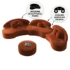 Curvanto Curved Sofa Set – Brown