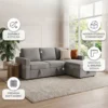 Zenlora L-Shape Sofa With Storage – Grey