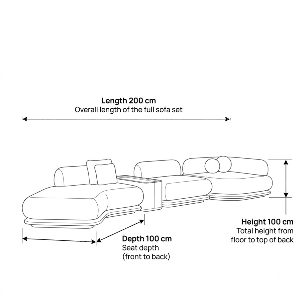 Elvaro Modern 3-Seater Sofa