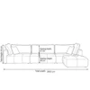 Lurvona L-Shape Sofa + Ottoman – Cream