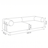 Trevique 3-Seater Sofa – Brown