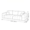 Calvique 3-Seater Sofa – Off White