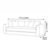 Merovian 3-Seater Sofa – Grey