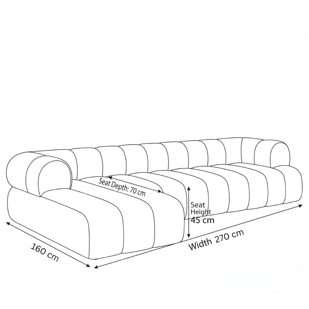 Carvesta L-Shape Sofa – Brown