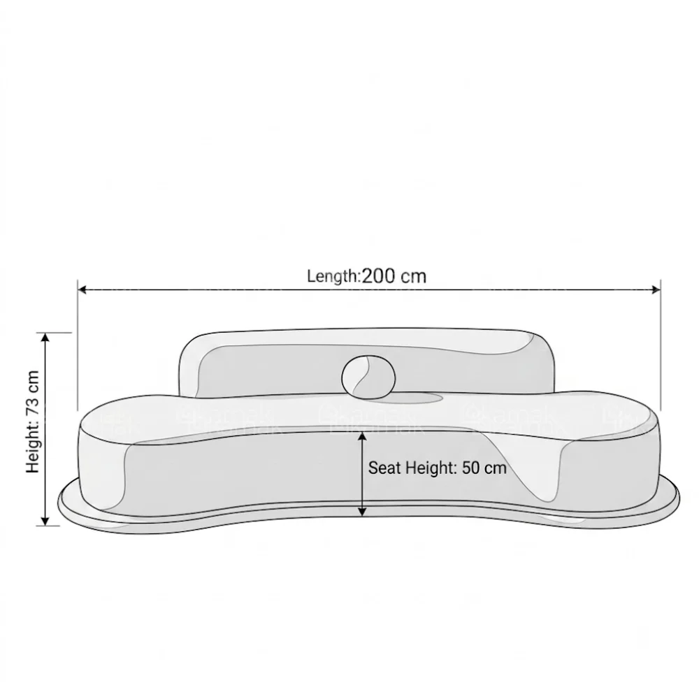 Elvoria 3-Seater Sofa – Off White