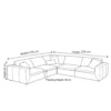 Sectovia L-Shape Sectional Sofa – Brown