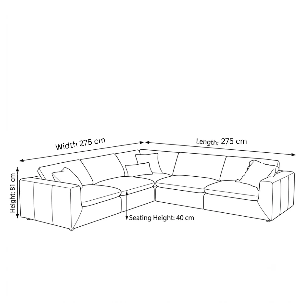 Sectovia L-Shape Sectional Sofa – Brown