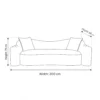 Aureli Velvet 3-Seater Sofa – Beige