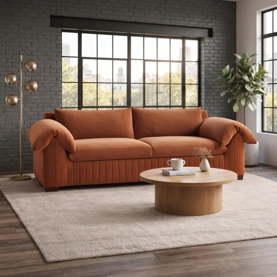Alverix 3-Seater Sofa – Brown…