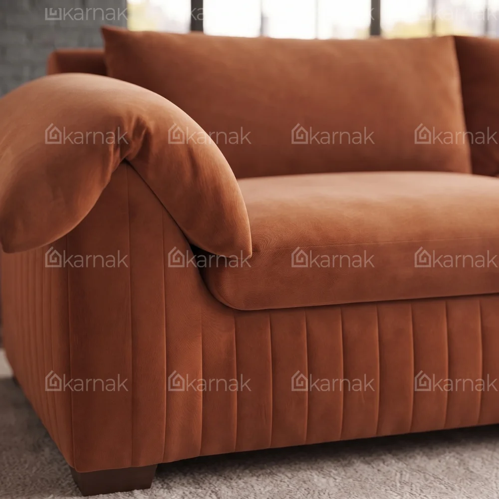 Alverix 3-Seater Sofa – Brown