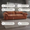 Alverix 3-Seater Sofa – Brown