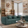 Arvento 4-Seater L-Shape Sofa – Green