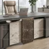 Ashey L Shape 2.0 Manager Office Table – Grey