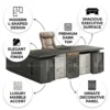 Ashey L Shape 2.0 Manager Office Table – Grey