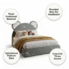 Bearvia Bear Upholstered Bed – Grey