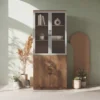 Belly Book Cabinet – Oak + Khaki