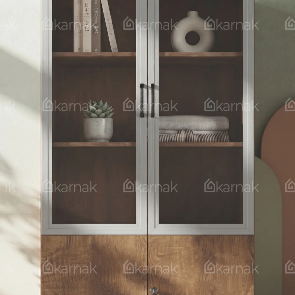 Belly Book Cabinet – Oak + Khaki