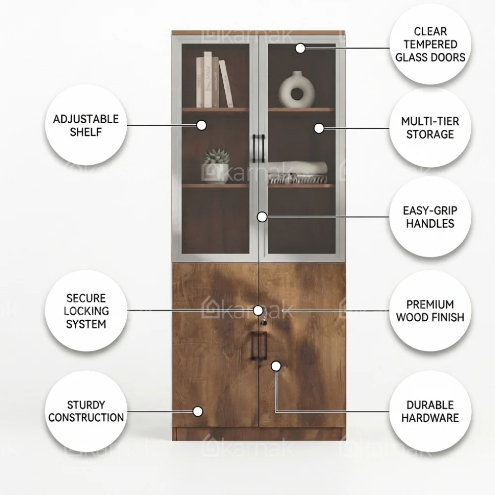 Belly Book Cabinet – Oak + Khaki