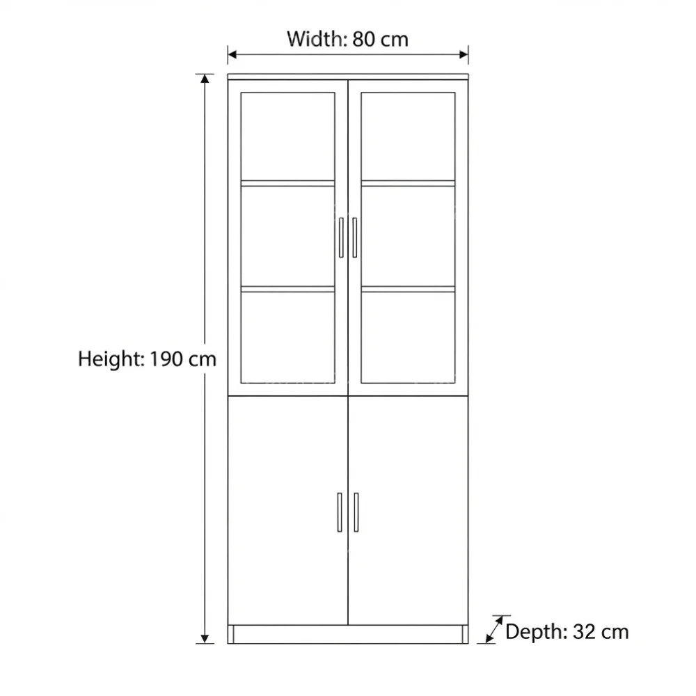 Belly Book Cabinet – Oak + Khaki