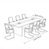 Bexley Meeting Table 2.4 – Coffee + Grey