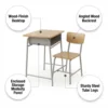 Bleckberg Study Desk with Chair – Beech