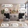 Braventa 4-Seater Sofa Cum Bed – GREY