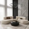 Calvexa 4-Seater Curved Sofa – Cream