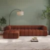 Carvesta L-Shape Sofa – Brown