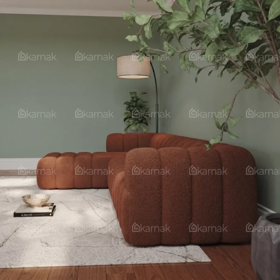 Carvesta L-Shape Sofa – Brown…