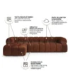 Carvesta L-Shape Sofa – Brown