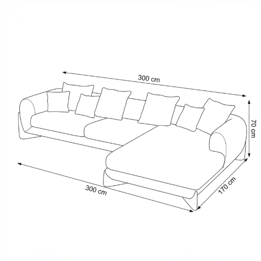 Caventro L-Shape Sofa – Off White