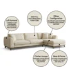 Caventro L-Shape Sofa – Off White