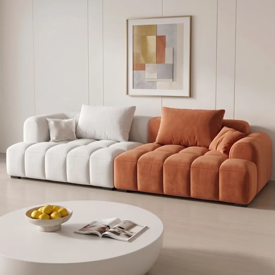 Colvian Double-Colored 3-Seater Sofa…
