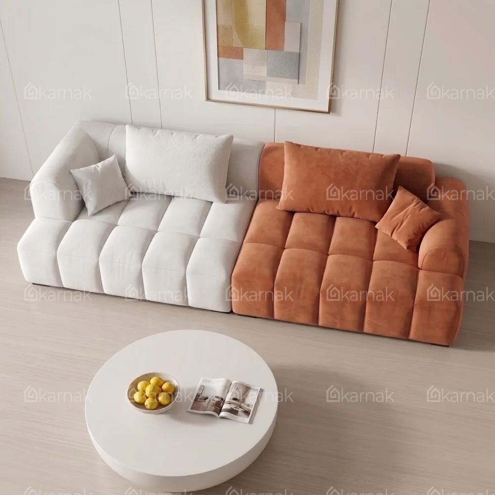 Colvian Double-Colored 3-Seater Sofa