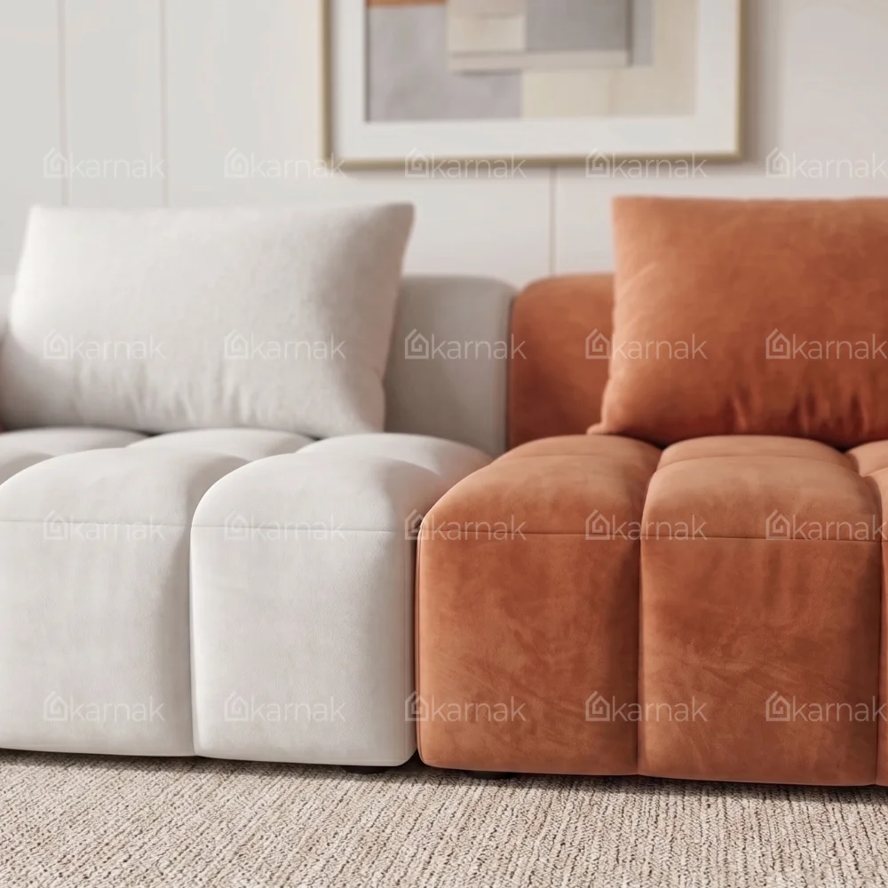 Colvian Double-Colored 3-Seater Sofa