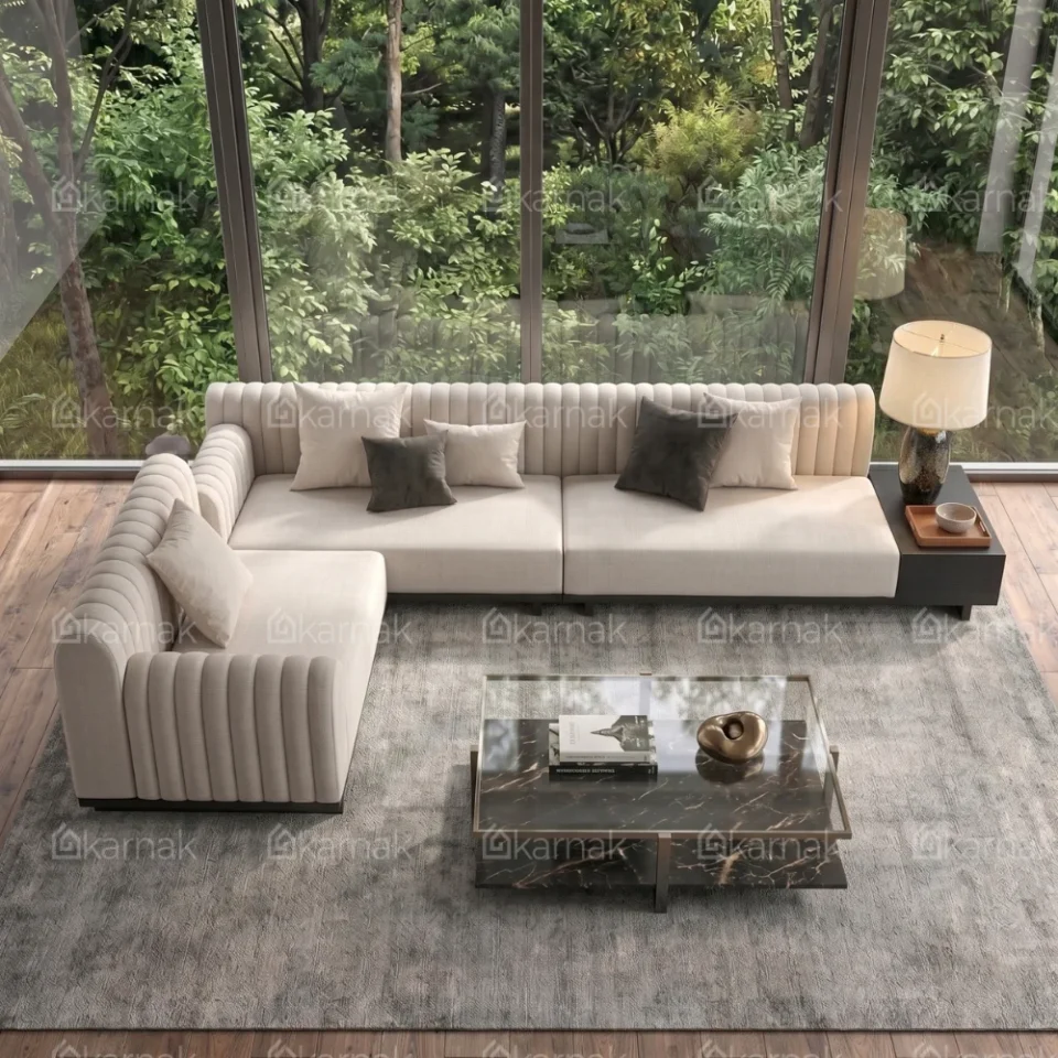 Cremora L-Shape Sofa – Cream…