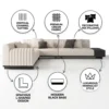 Cremora L-Shape Sofa – Cream