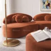Curvanto Curved Sofa Set – Brown