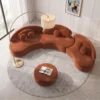 Curvanto Curved Sofa Set – Brown
