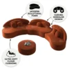 Curvanto Curved Sofa Set – Brown