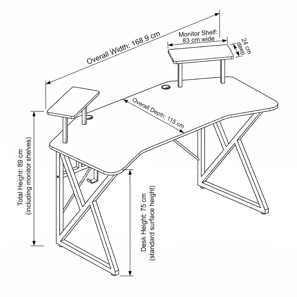 Delta Gaming Table – Black