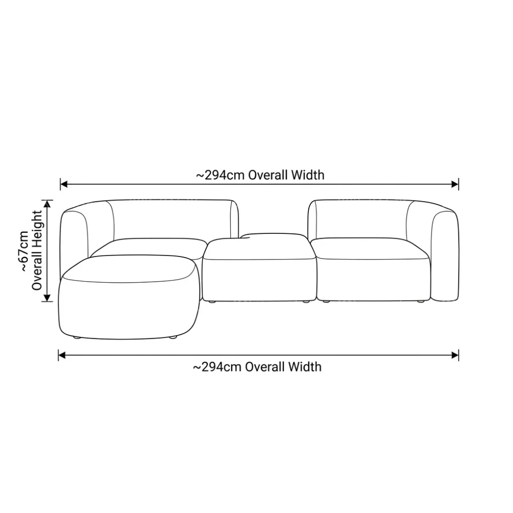 Dorex 3-Seater Sofa – Brown