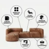 Dorex 3-Seater Sofa – Brown
