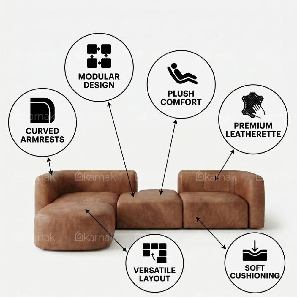 Dorex 3-Seater Sofa – Brown