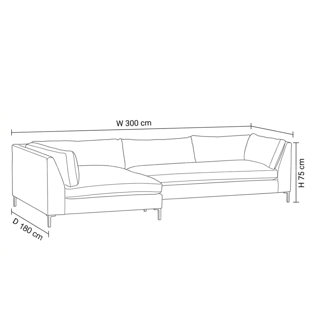 Doventra L-Shape Sofa – Blue