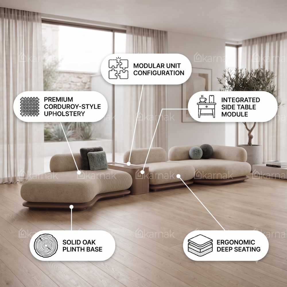 Elvaro Modern 3-Seater Sofa